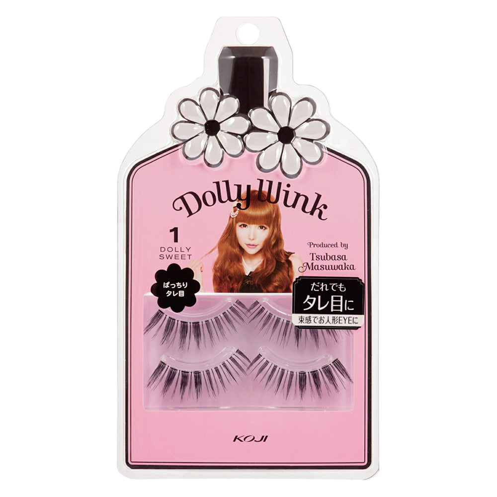 Dolly Wink Japanese False Eyelashes | 5 Styles Natural Volume, Light Brown, Invisible Band for Asian Eyes