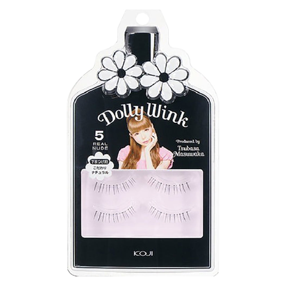Dolly Wink Japanese False Eyelashes | 5 Styles Natural Volume, Light Brown, Invisible Band for Asian Eyes