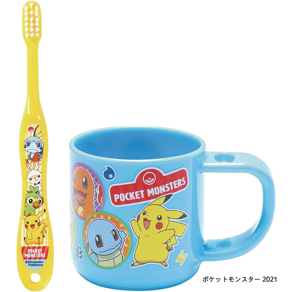 Skater Pokémon Kid's Fun Toothbrush & Mouthwash Cup Set