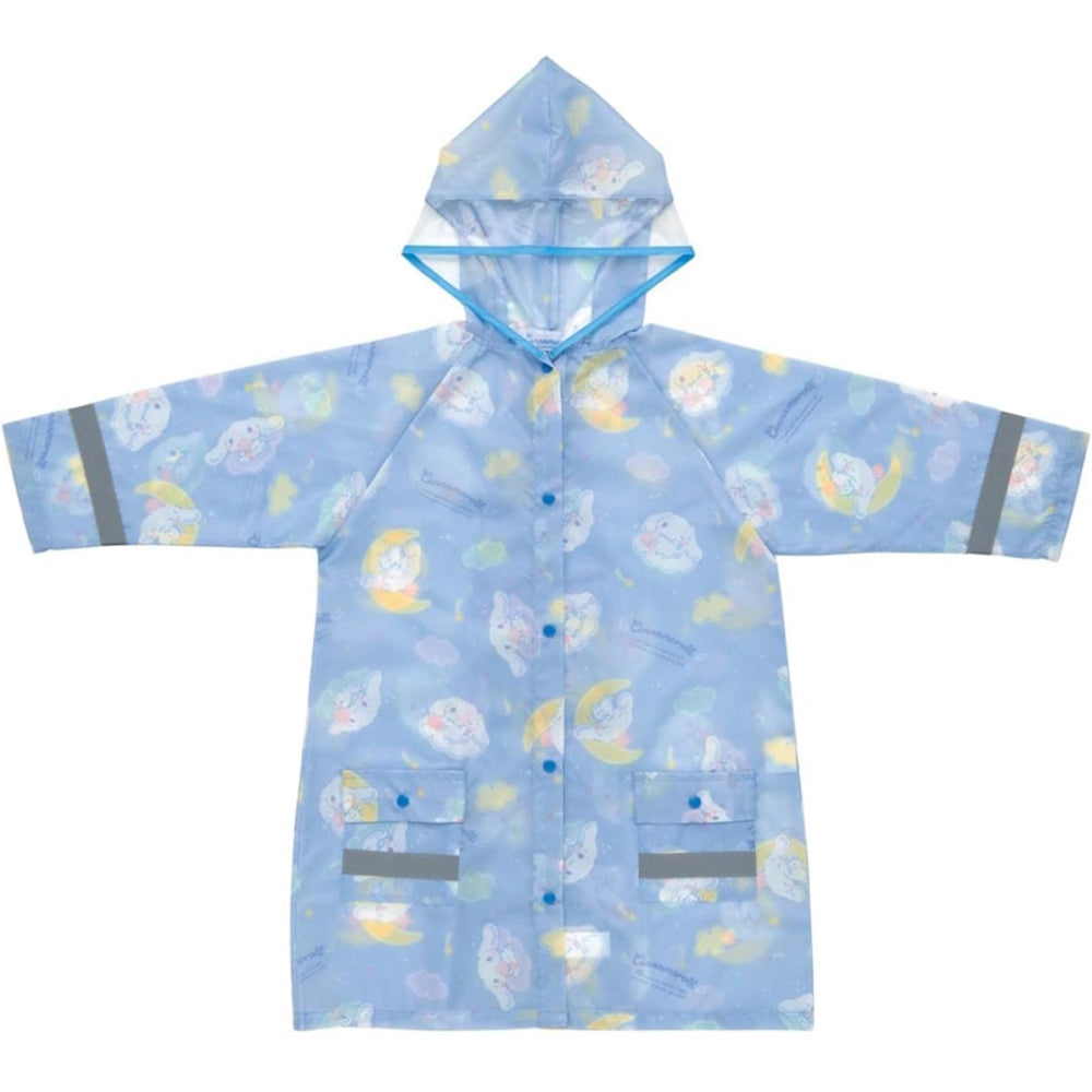 Skater Cinnamoroll Starry Sky Kid's Raincoat with Safety Features