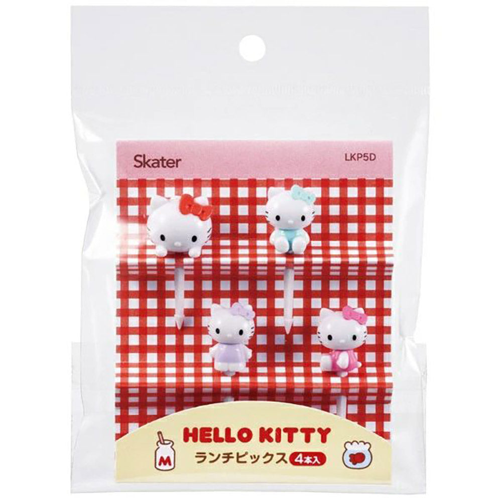 SKATER Kuromi Bento Decoration Sanrio Food Cooking Bento Decoration Fruit Fork Cute Decoration Set of 4