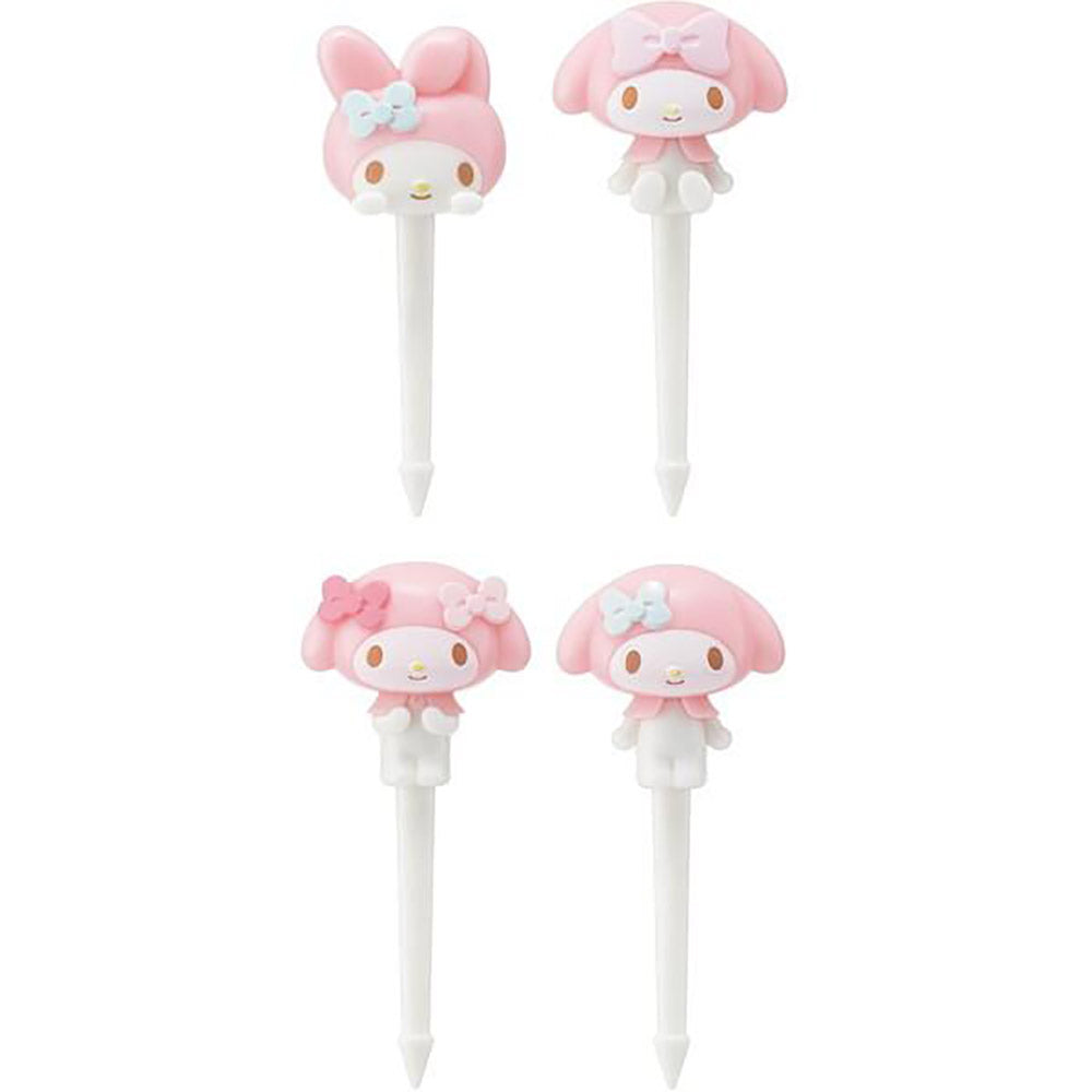 SKATER Kuromi Bento Decoration Sanrio Food Cooking Bento Decoration Fruit Fork Cute Decoration Set of 4