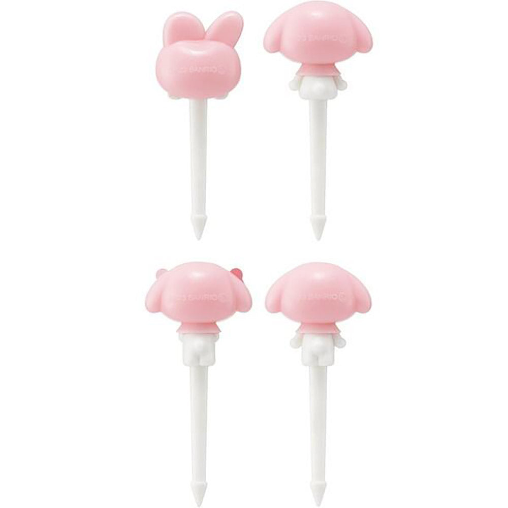 SKATER Kuromi Bento Decoration Sanrio Food Cooking Bento Decoration Fruit Fork Cute Decoration Set of 4