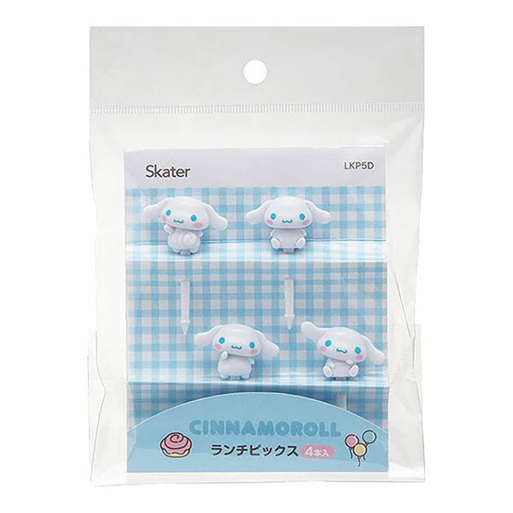 SKATER Kuromi Bento Decoration Sanrio Food Cooking Bento Decoration Fruit Fork Cute Decoration Set of 4