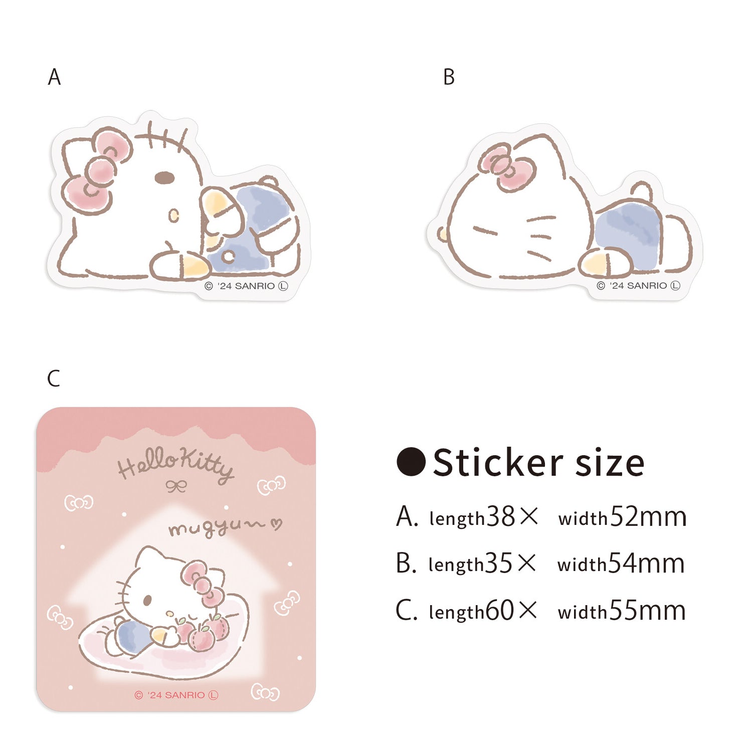Sanrio 2024 Limited Sticker Set Dararin Life Decorative Stickers Cute New Life Series Kuromi, etc.