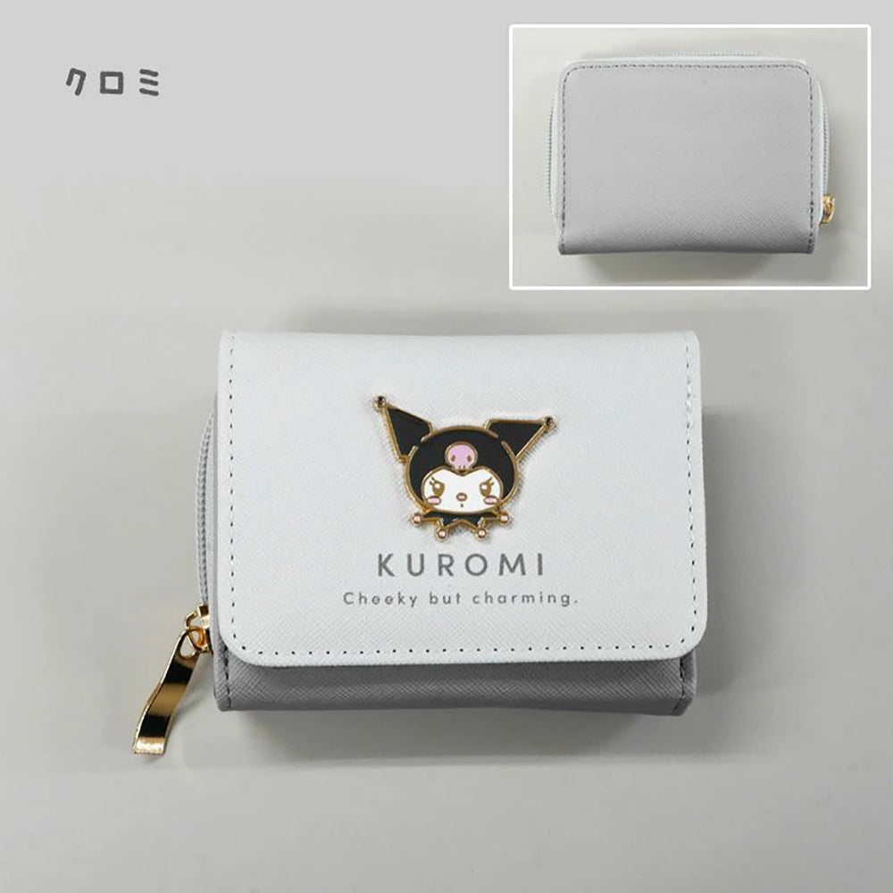 Sanrio Sumikko Gurashi short wallet coin round zipper short wallet exquisite metal pattern wallet cute wallet mini wallet