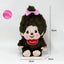 Monchhichi backpack, super soft to the touch, plush texture, character shape, fluffy, cute, light and easy to store, the best choice for gifts