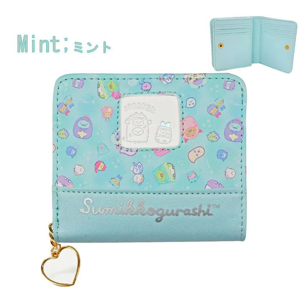 Sanrio Sumikko Gurashi short wallet coin round zipper short wallet exquisite metal pattern wallet cute wallet mini wallet