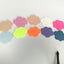 Fluorescent Cloud Sticky Notes: Transparent PET, 8 Colors