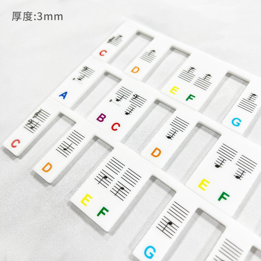 Silicone Piano Note Stickers: Removable, Durable, Colorful Guide