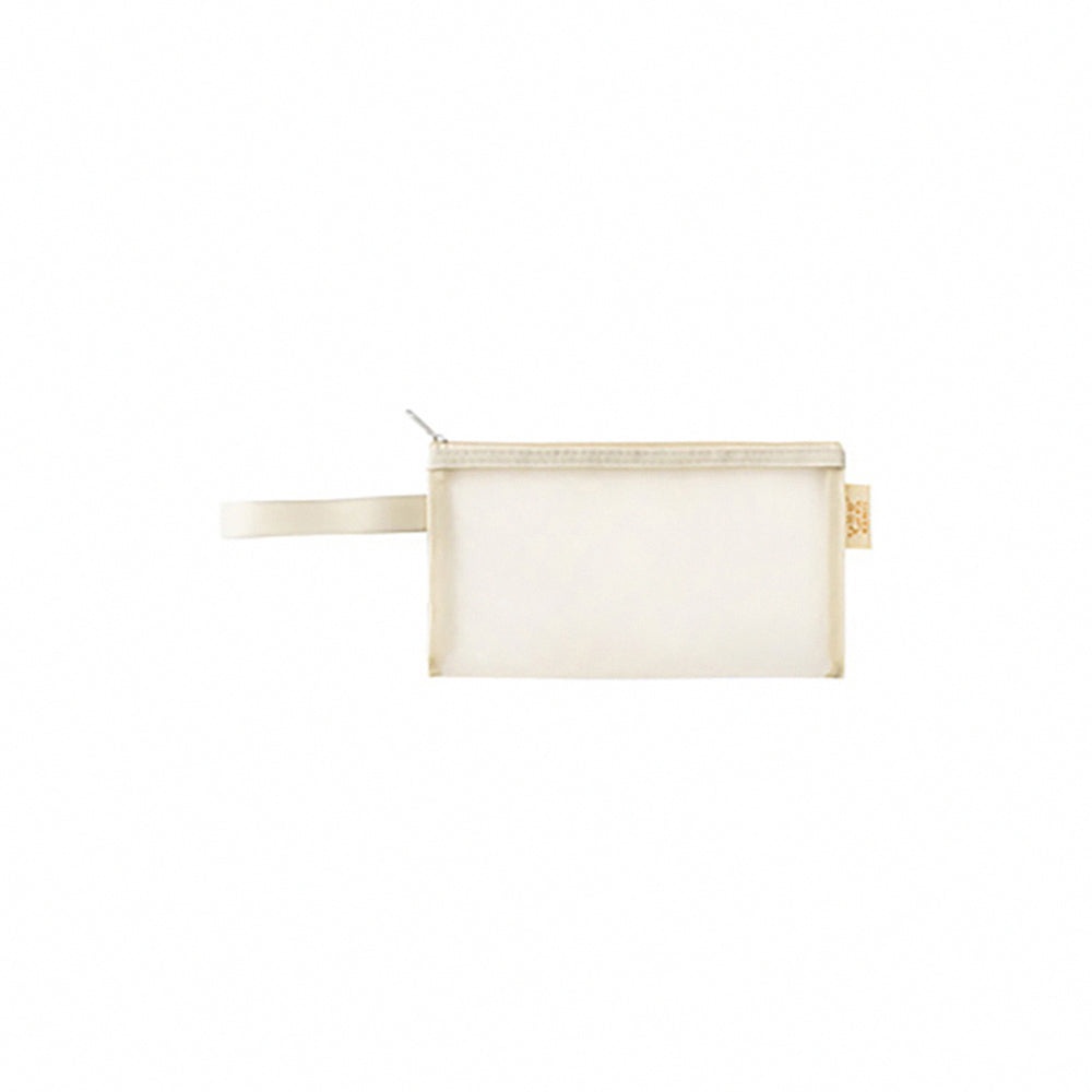 Muji-Style Morandi Mesh Transparent Pencil Case - Minimalist & Durable