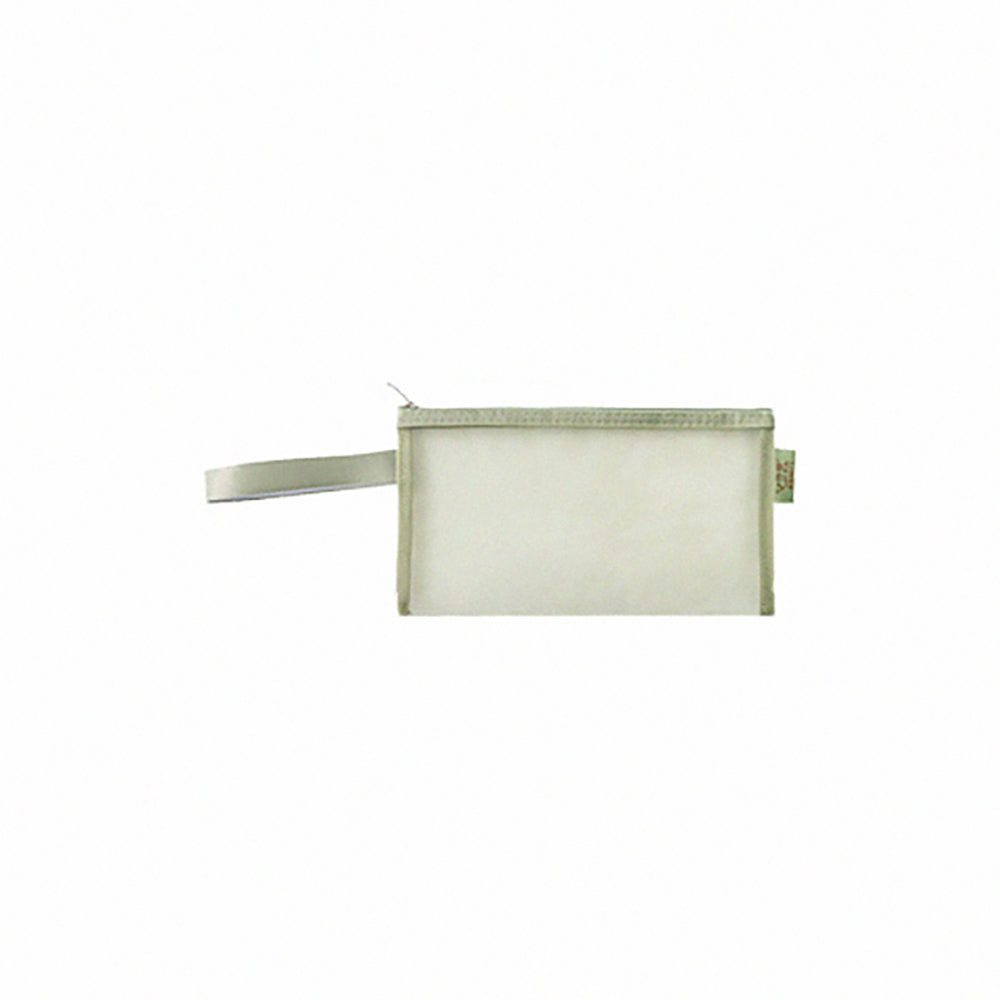 Muji-Style Morandi Mesh Transparent Pencil Case - Minimalist & Durable
