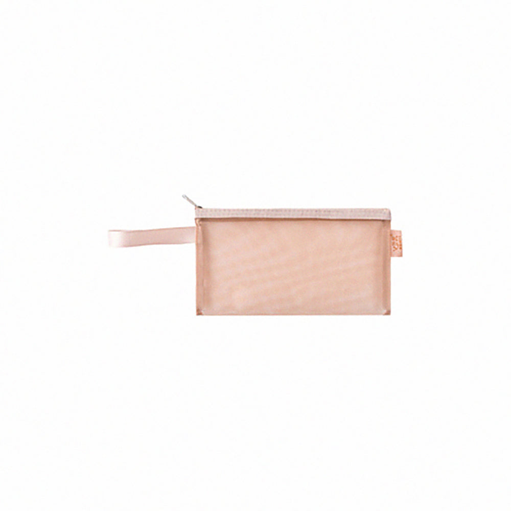 Muji-Style Morandi Mesh Transparent Pencil Case - Minimalist & Durable