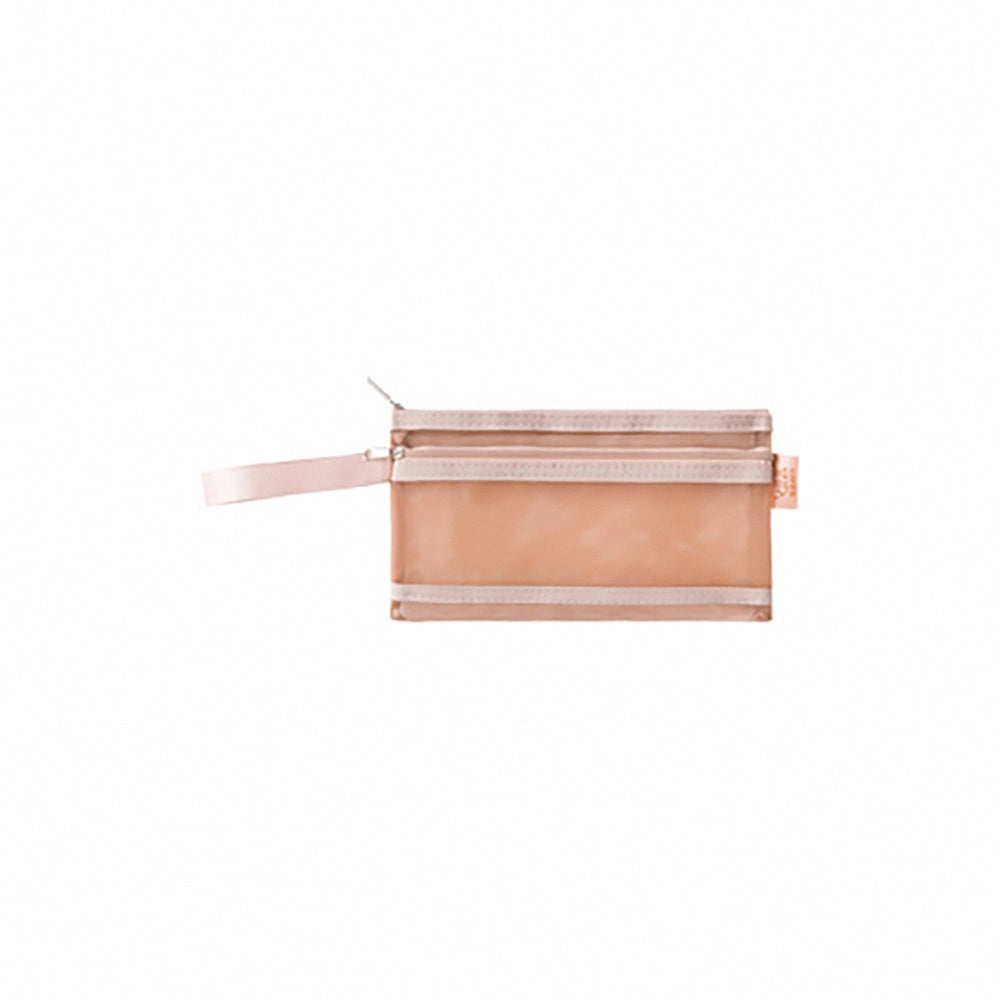 Muji-Style Morandi Mesh Transparent Pencil Case - Minimalist & Durable