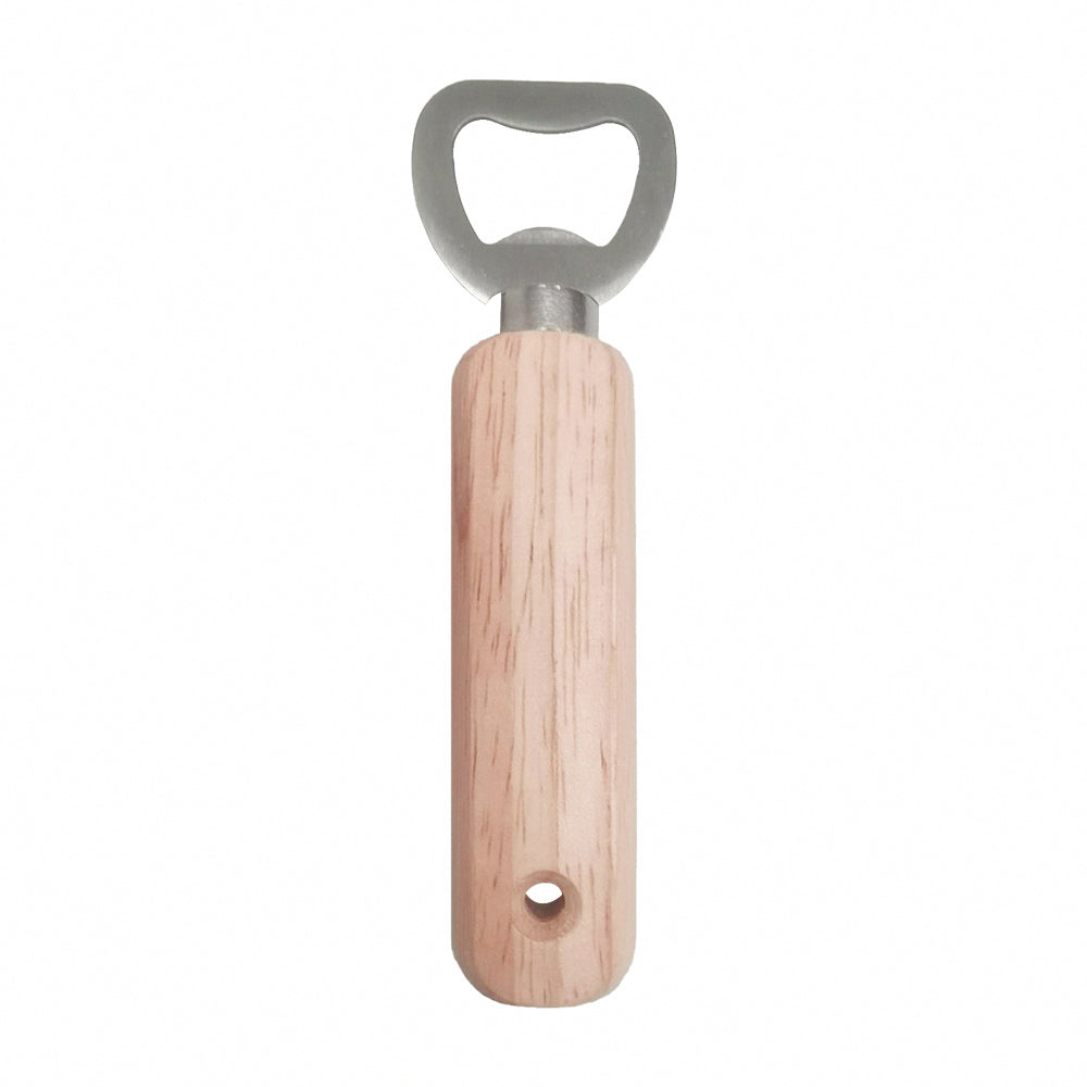 Natural Wood Handle Stainless Steel Bottle Opener