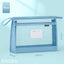 Muji-Style Morandi Mesh Transparent Pencil Case - Minimalist & Durable
