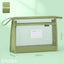 Muji-Style Morandi Mesh Transparent Pencil Case - Minimalist & Durable