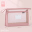 Muji-Style Morandi Mesh Transparent Pencil Case - Minimalist & Durable