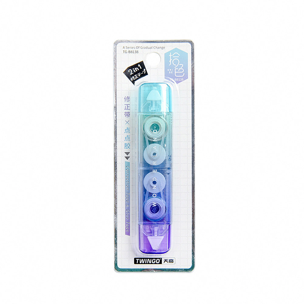 Dreamy Gradient 2-in-1 Correction & Adhesive Tape: Compact & Versatile