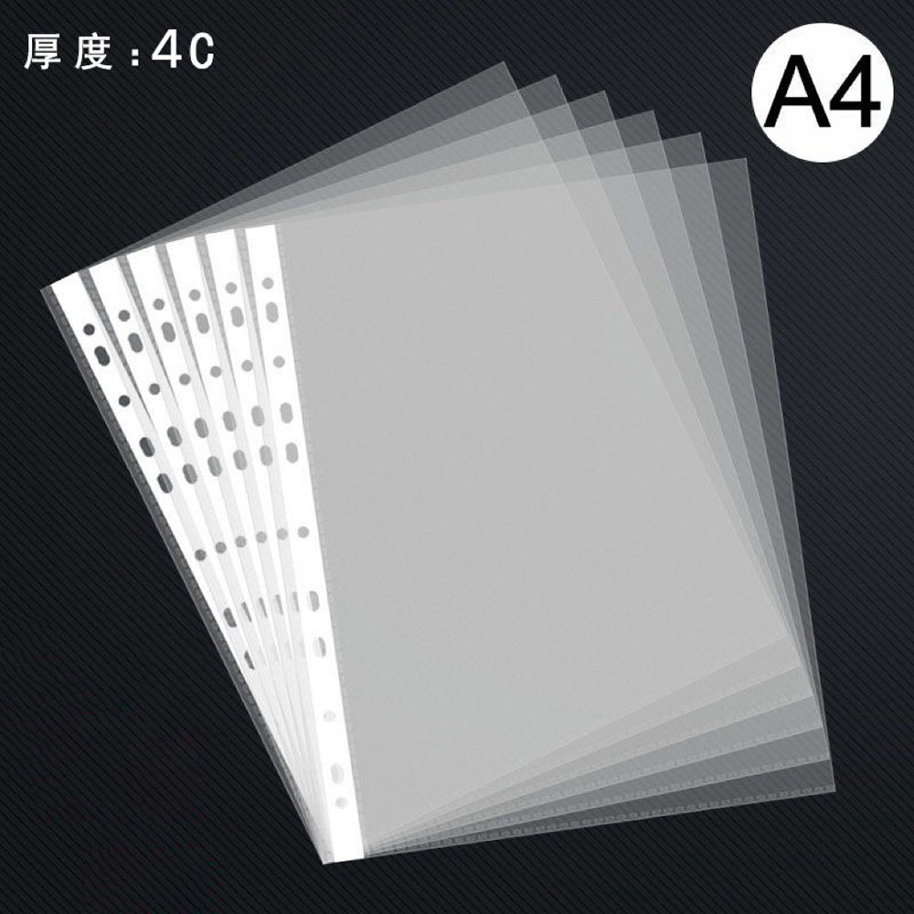 Transparent A4 Document Sleeves - 100 Pack Durable Waterproof Storage