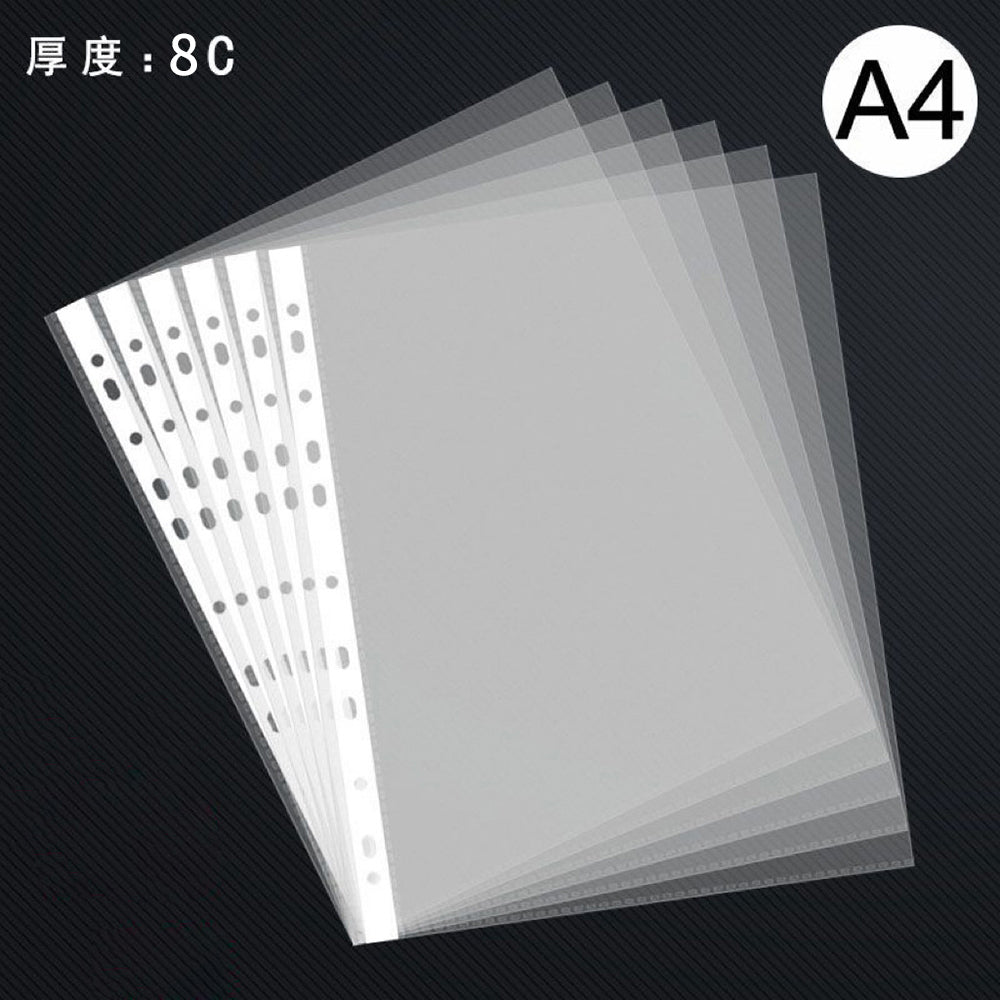 Transparent A4 Document Sleeves - 100 Pack Durable Waterproof Storage