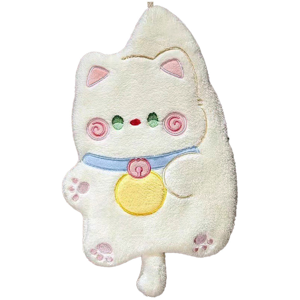 Lucky Cat Coral Velvet Super Absorbent Kitchen Towel
