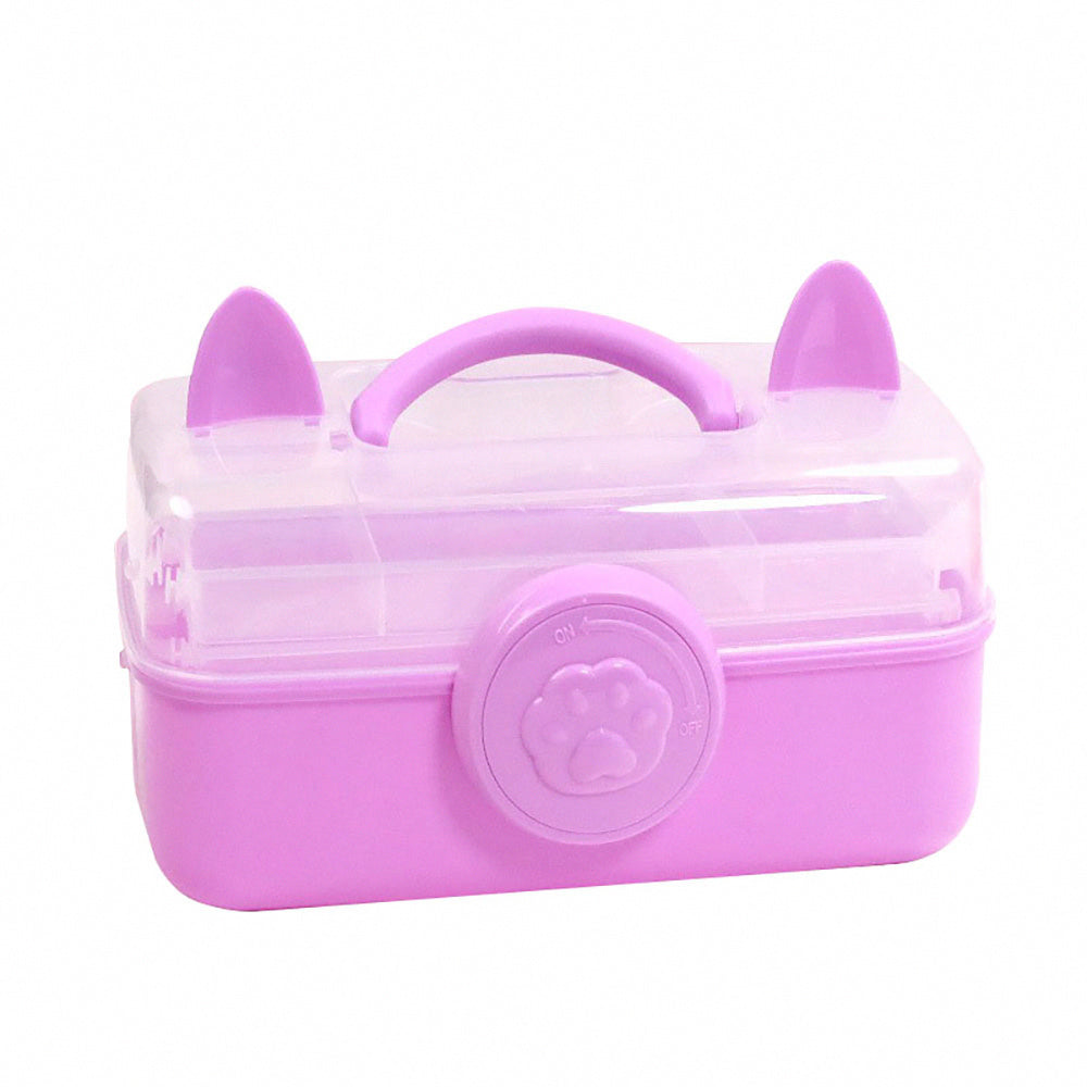 Three-layer storage box tool box cat shape thick material durable multi-function