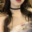 Lace Bow & Velvet Necklace | Black & White All-Match | Elegant Lace Scarf Style Choker