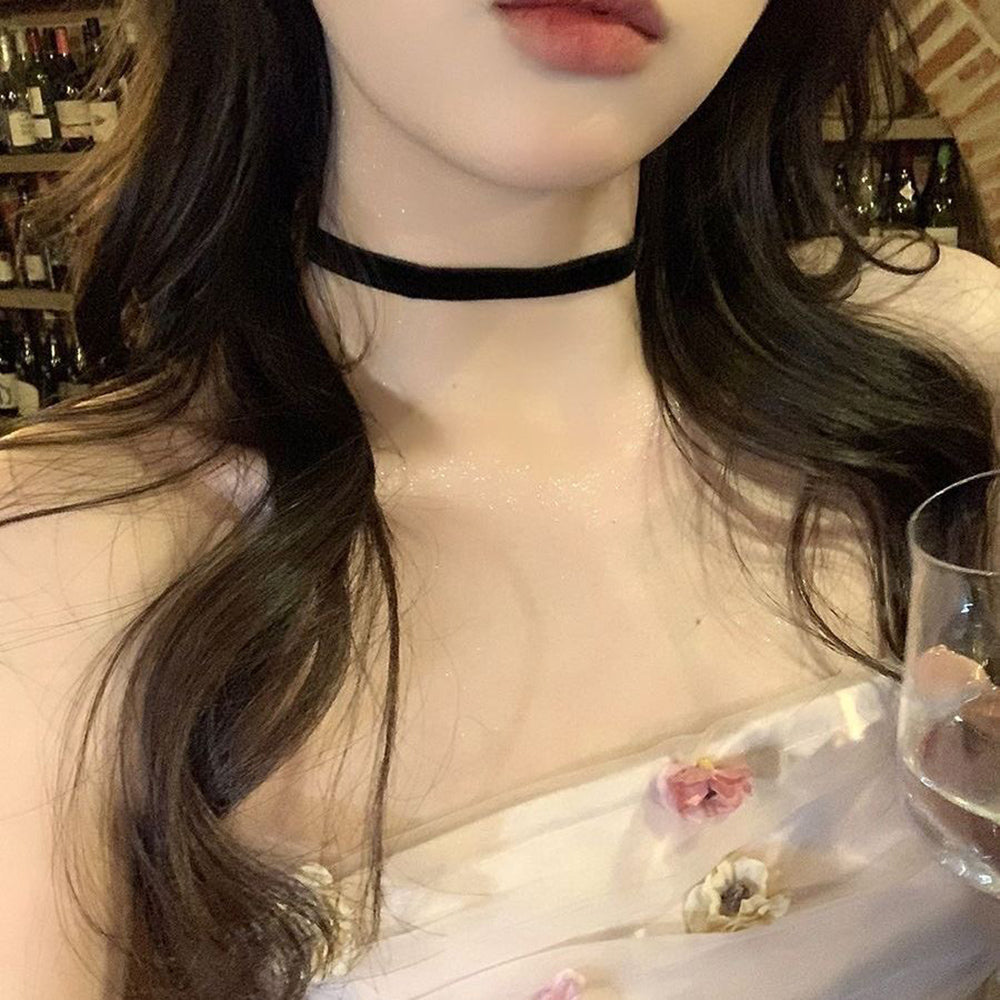 Lace Bow & Velvet Necklace | Black & White All-Match | Elegant Lace Scarf Style Choker