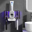 UV Sterilization Toothbrush Holder | Wall-Mounted, Punch-Free | Toothpaste Dispenser & Long Battery Life