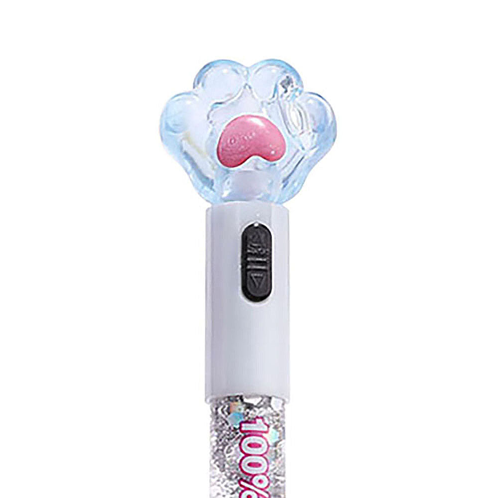 Glitter Cat Paw Light-Up Gel Pen (0.5 mm, Refillable)