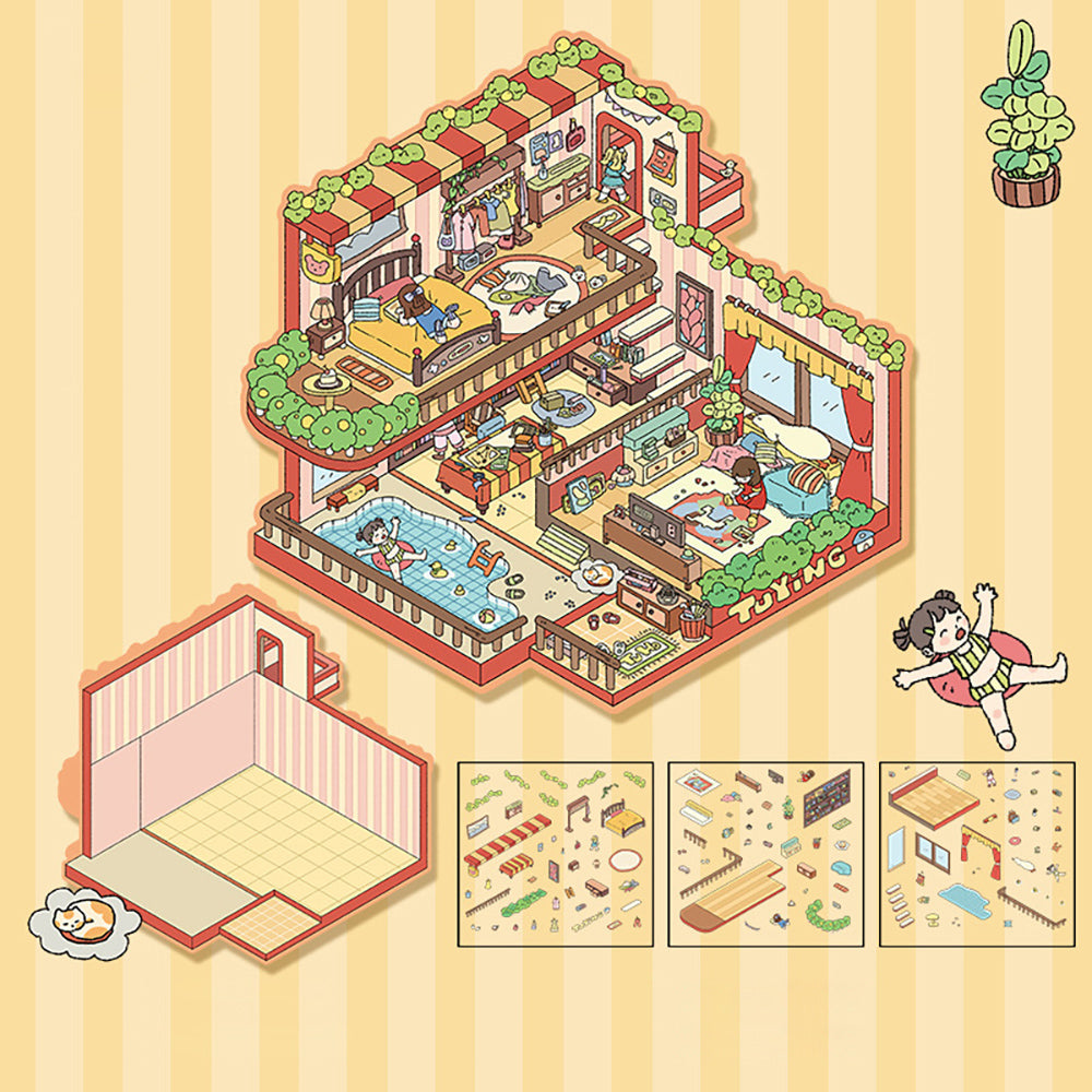 DIY Miniature World 3D Stickers: Create & Recreate Your Scene