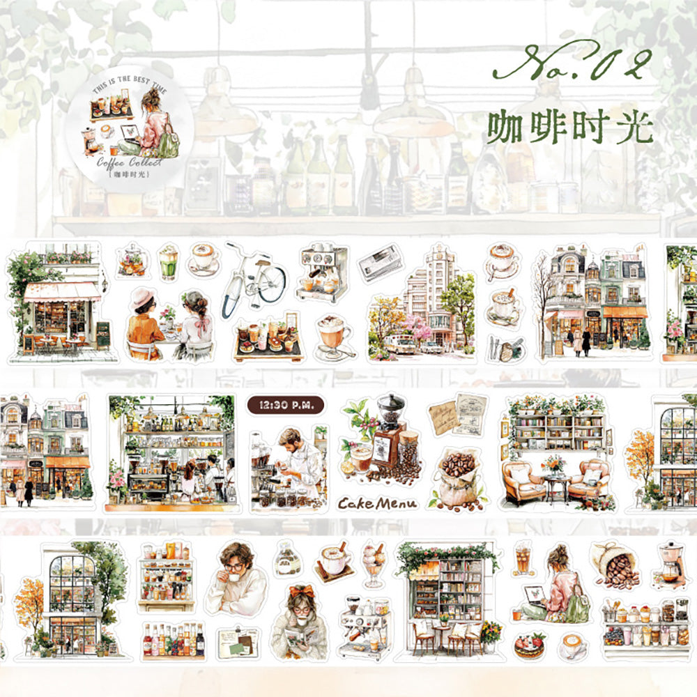 Twilight Fragments Die-Cut Washi Tape – Long Loop Decorative Tape for Journaling & DIY