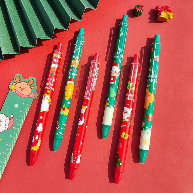 Festive Christmas Gel Pens - Perfect for Parties & Gifts, 0.5mm Tip