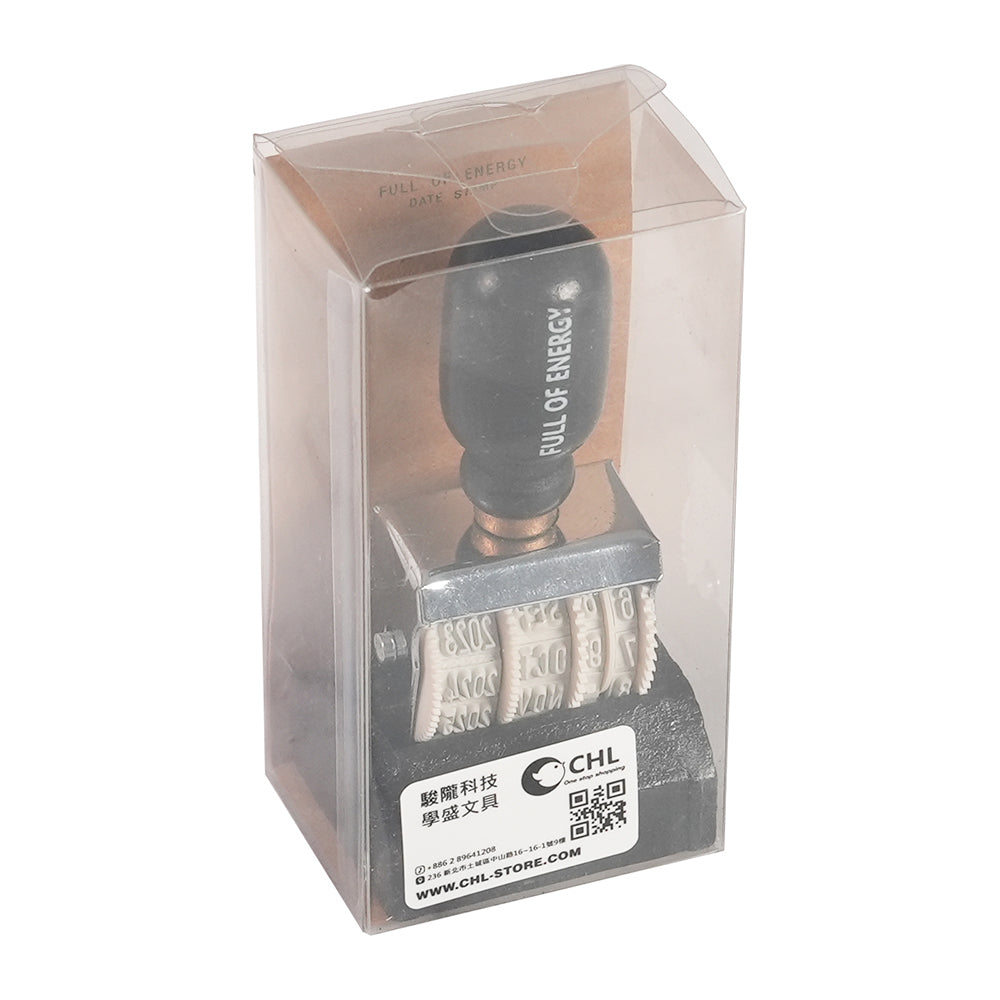 Retro Roller Date Stamp: Stylish & Durable Office Essential