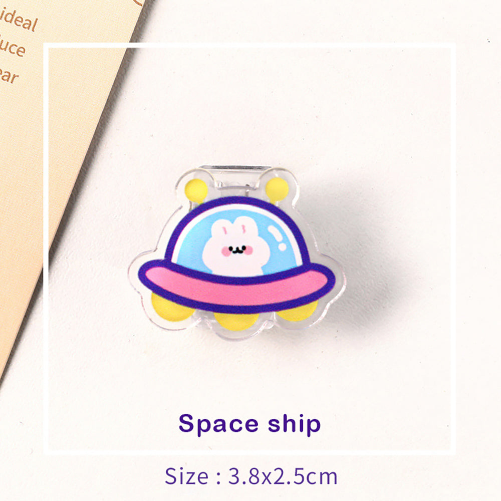 Cheerful Clips: Acrylic Organizer with Cute Illustrations