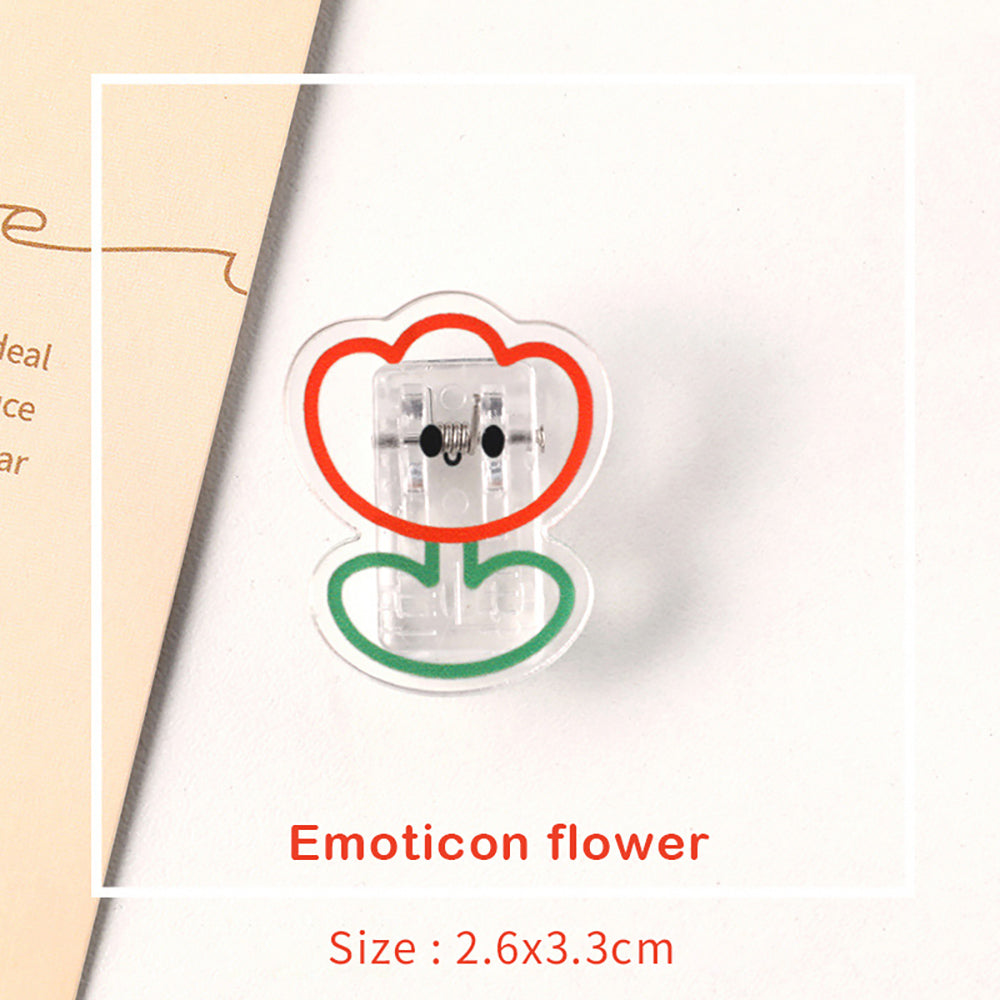 Cheerful Clips: Acrylic Organizer with Cute Illustrations