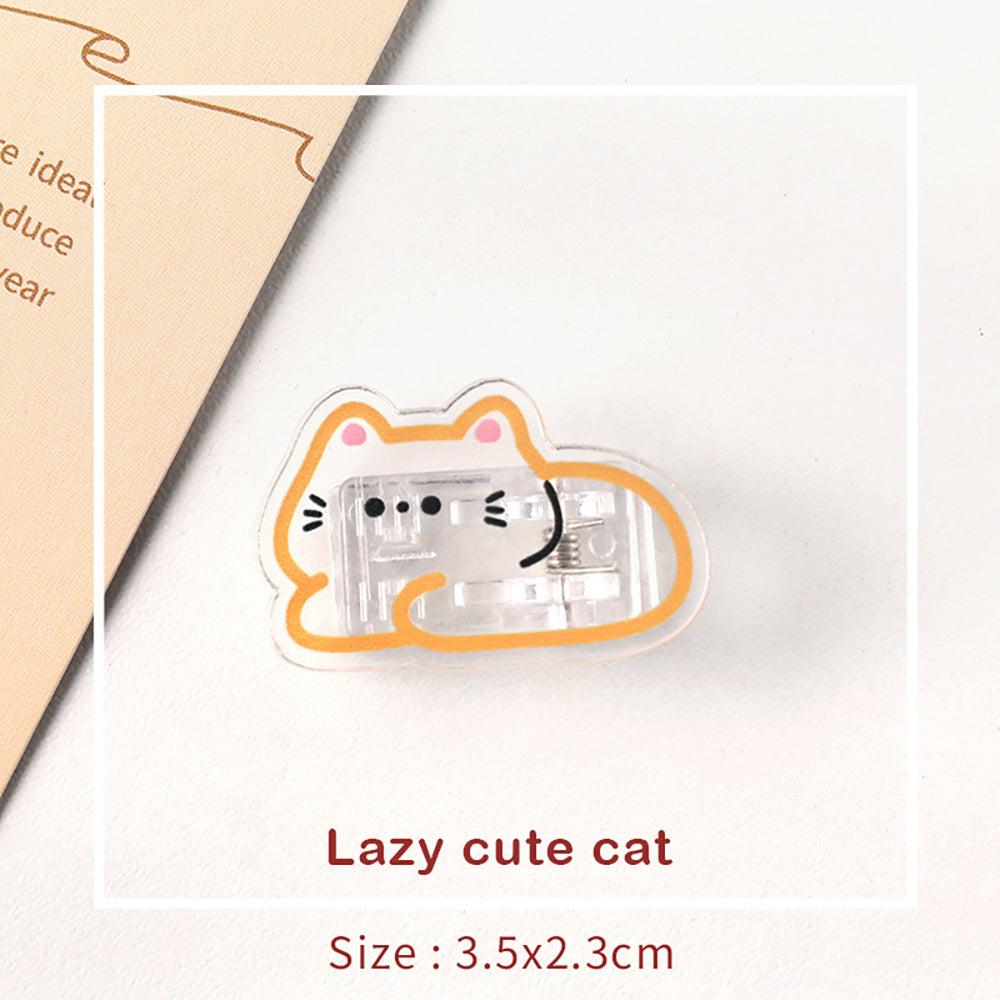 Cheerful Clips: Acrylic Organizer with Cute Illustrations