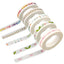 Washi tape, notebook accessories, card decoration, art stickers, rainbow grid, hand-painted circles, pink scissors