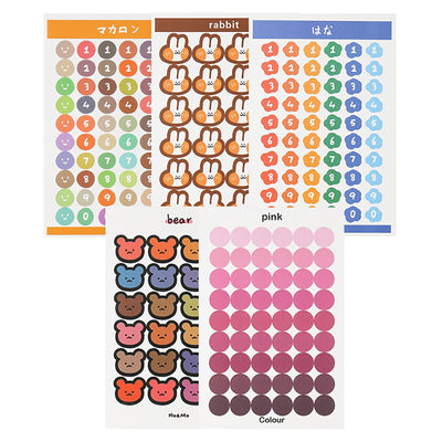 Morandi colorful decorative sealing sticker DIY creation art decoration handbook decoration colorful bear pink gradient