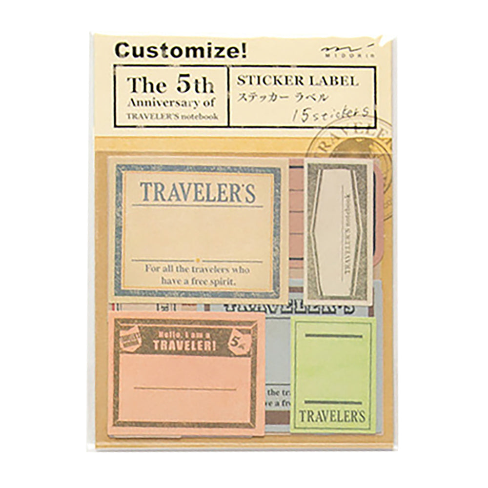 Vibrant Travel Notebook Sticker Set - Landmarks, Stamps & More