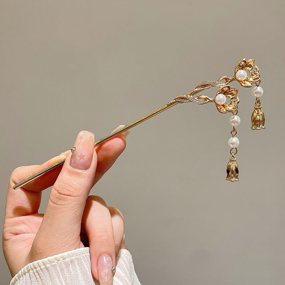 Super fairy ancient style high-end hairpin pendant step shaking hairpin Chinese style flower hair accessories design hairpin ancient style - CHL-STORE 
