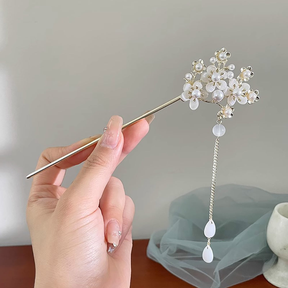 Super fairy ancient style high-end hairpin pendant step shaking hairpin Chinese style flower hair accessories design hairpin ancient style - CHL-STORE 