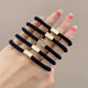 Korean Cozy Autumn Hair Tie Set - Plush, Knitted & Durable