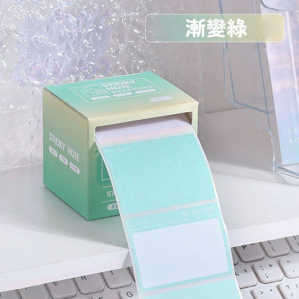 LANGUO Pearlescent Sticky Notes | 4 Gradient Color Rolls | Fully Adhesive, Reusable, No Residue