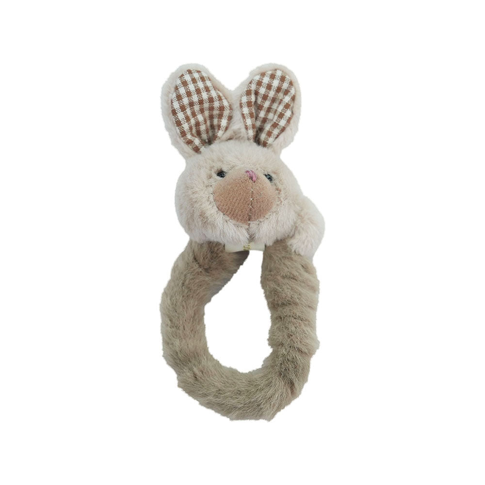 Lindo anillo de peluche de peluche Corazón de niña Nuevo otoño e invierno Cartoon cabello Cabeza de chicas suaves Accesorios para el cabello Cabeza de cabello