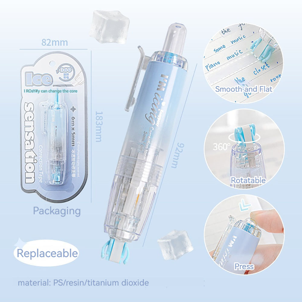 Translucent Ice Correction Tape – RosyPosy Smooth Design