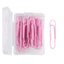 Macaron color cute paper clips 28 / 50mm mint green cherry blossom pink lavender purple paper clip storage box office study daily necessities