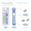 PlanWith Push Series Clip Pusher Fresh and Portable Paper Binding Organizing Push Clip and Clip Pusher Set Smiling Metal Small Clip