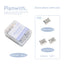 PlanWith Push Series Clip Pusher Fresh and Portable Paper Binding Organizing Push Clip and Clip Pusher Set Smiling Metal Small Clip